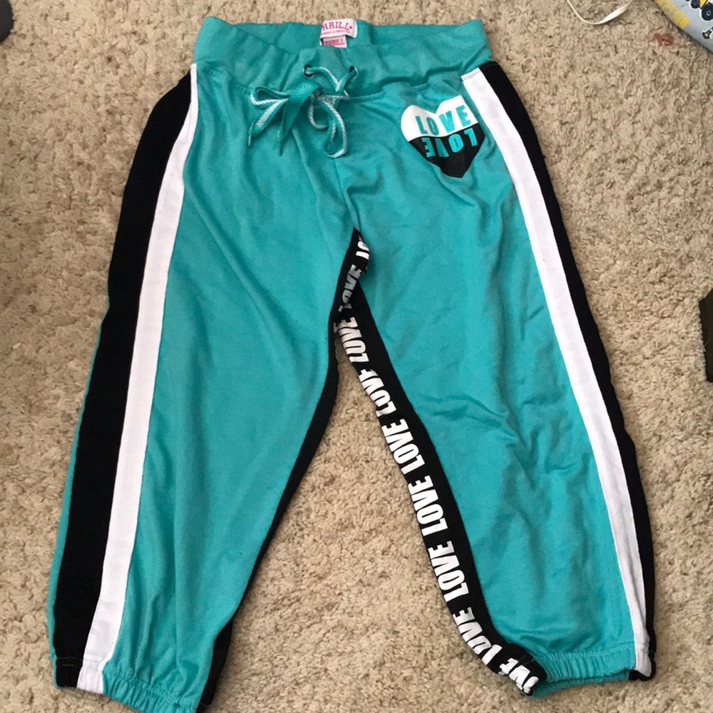 Teal sweatpants